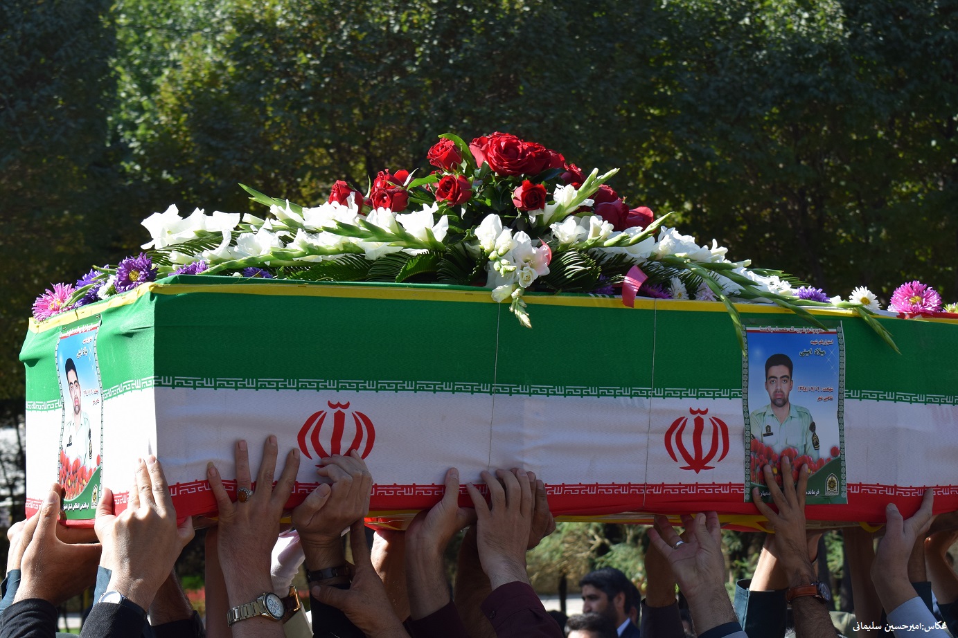 تشییع پیکر شهید نیروی انتظامی شاهین شهر