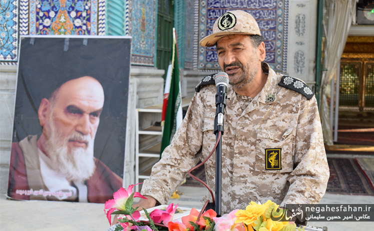 سرهنگ پاسدار مسعو جهانگیری فرمانده ناحیه مقاومت بسیج شهرستان شاهین شهر 