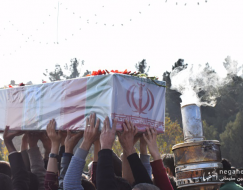 تشییع پیکر شهید دفاع مقدس در شاهین شهر