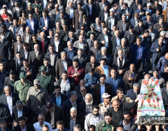 تشییع پیکر شهید دفاع مقدس در شاهین شهر