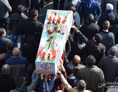 تشییع پیکر شهید دفاع مقدس در شاهین شهر